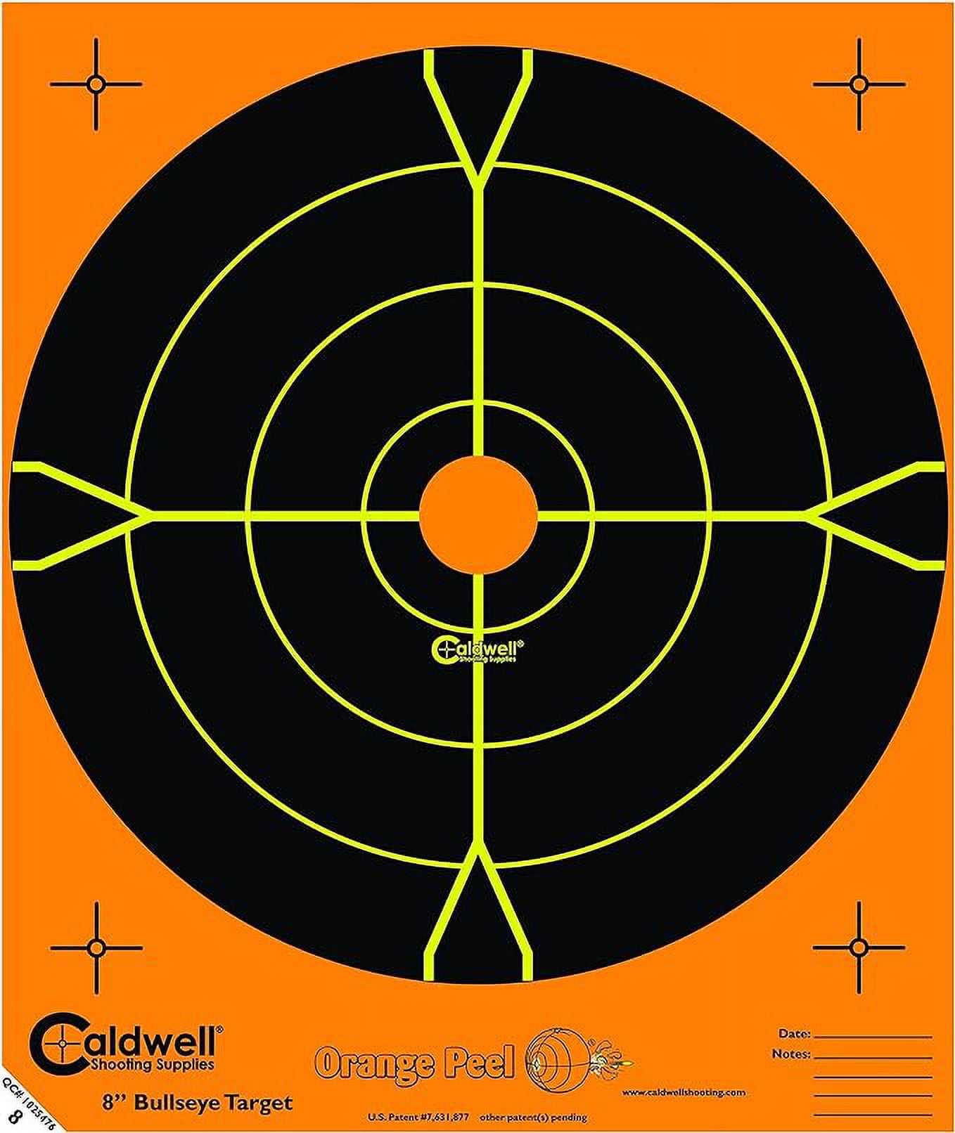Caldwell Orange Peel Bullseye Targets with Flake Off Material, Strong