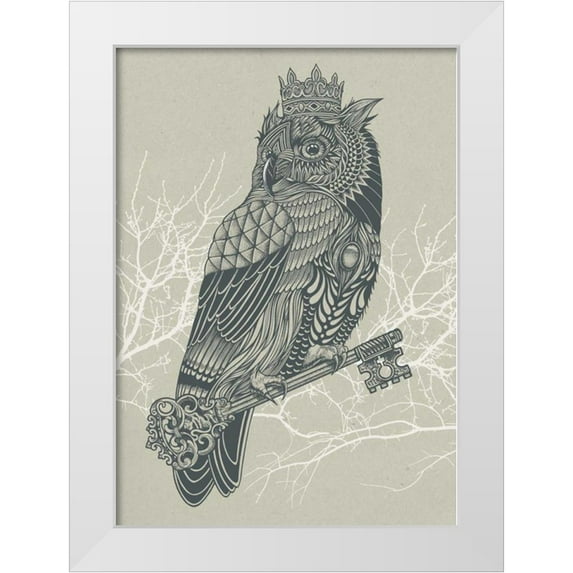Caldwell, Rachel 11x14 White Modern Wood Framed Museum Art Print Titled - Owl King