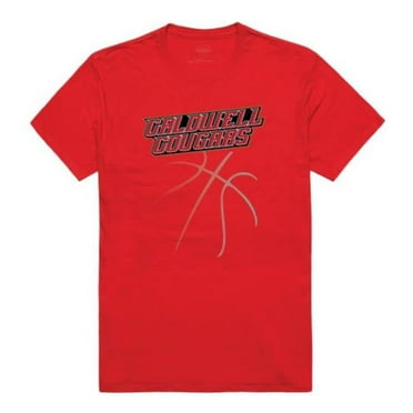 Caldwell University Cougars College Basketball T-Shirt, Red - Medium