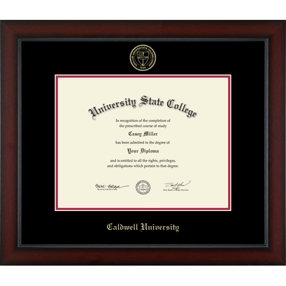 Caldwell University Diploma Frame, Document Size 13" x 10"