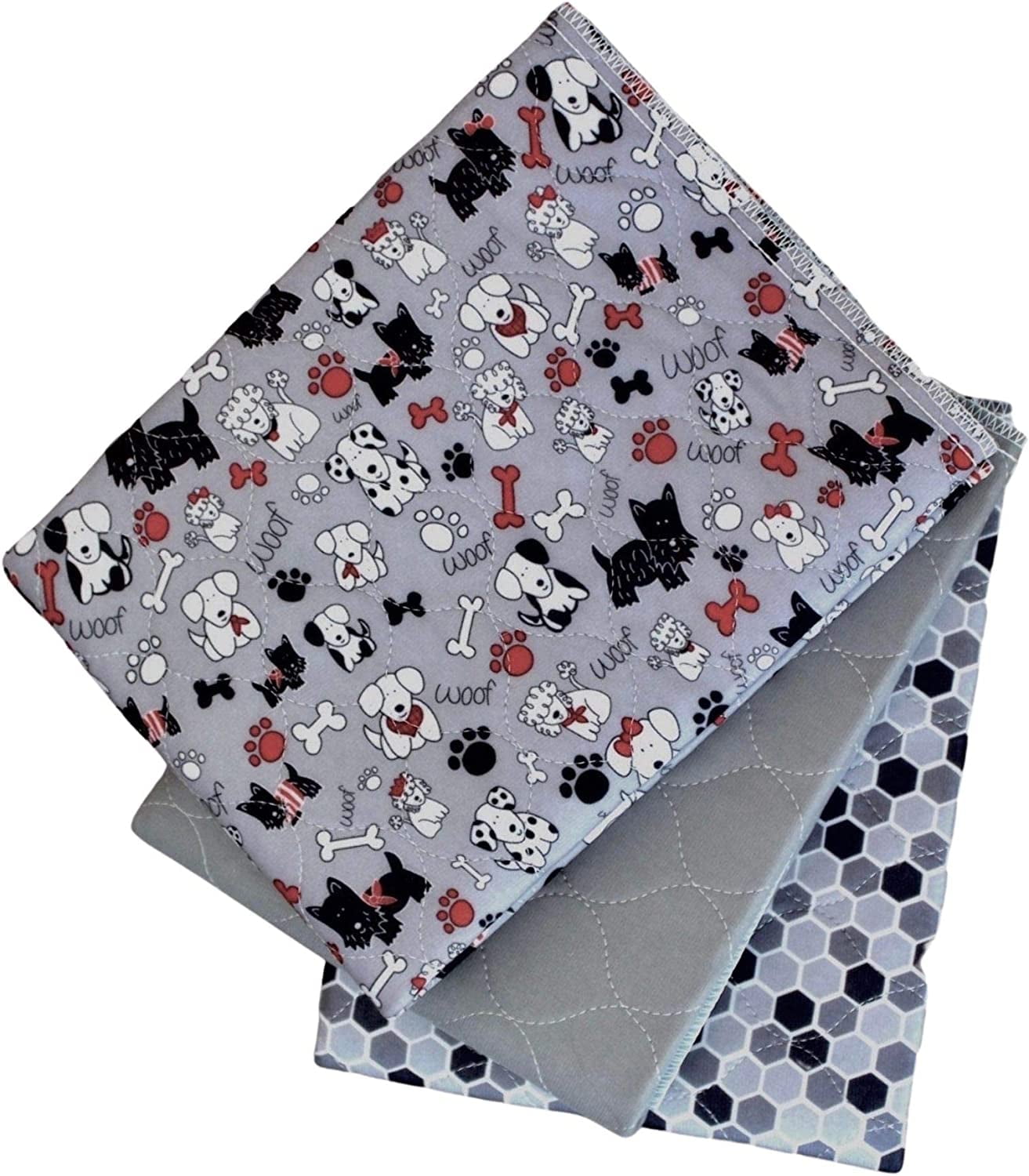 Caldwell's Pet Supply Co. 24x36 Washable Pee Pads for Dogs, Medium Dog Mats (Set of 3)