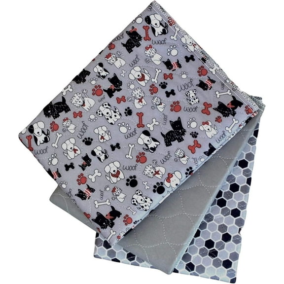 Caldwell's Pet Supply Co. 24x36 Washable Pee Pads for Dogs, Medium Dog Mats (Set of 3)