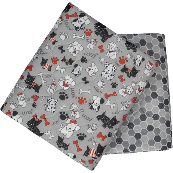 Caldwell's Pet Supply Co. 34x36 Washable Pee Pads for Dogs, Medium Dog Mats (Set of 2)