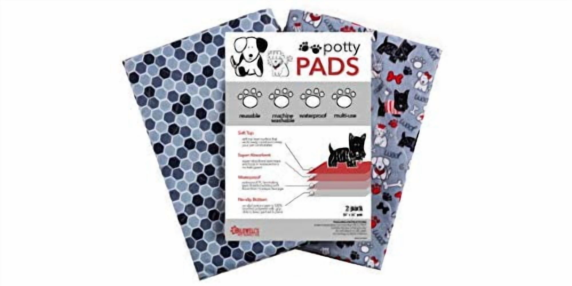 Caldwell's Pet Supply Co. 30x36 Washable Pee Pads for Dogs, Medium Dog Mats (Set of 2)