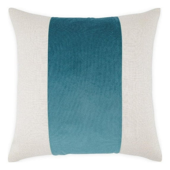 Caleb 21" Square Accent Pillow - Peacock/Cloud White in Set of 2