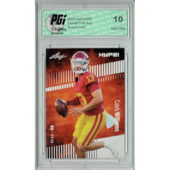 Caleb Williams 2022 Leaf HYPE! #96A Only 5000 Made! Rookie Card PGI 10 USC Trojans