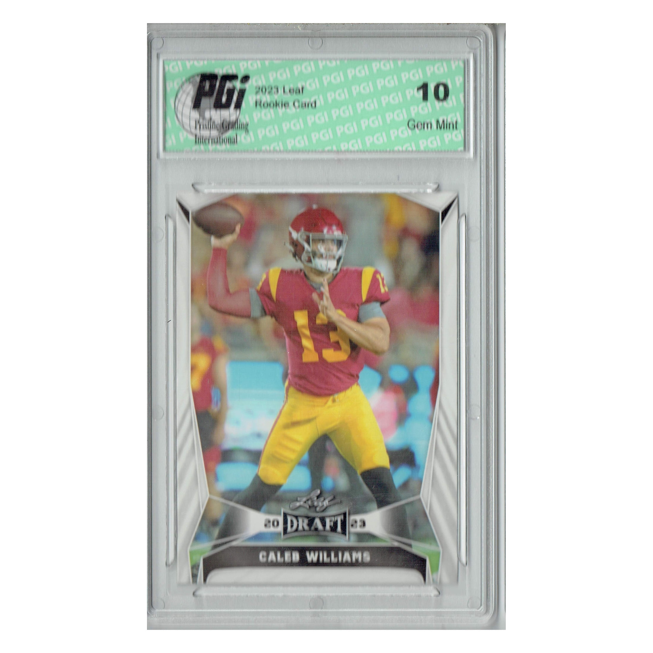 Caleb Williams 2023 Leaf Football #20 Rookie Card PGI 10