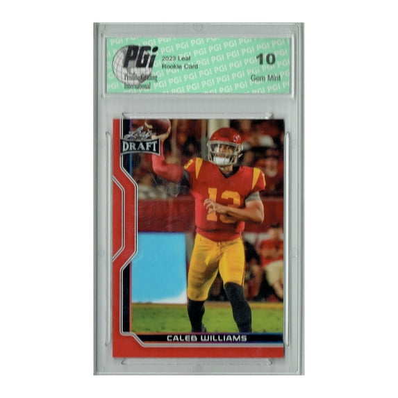 Caleb Williams 2023 Leaf Football #B1-2 Red Special Edtn. Rookie Card PGI 10