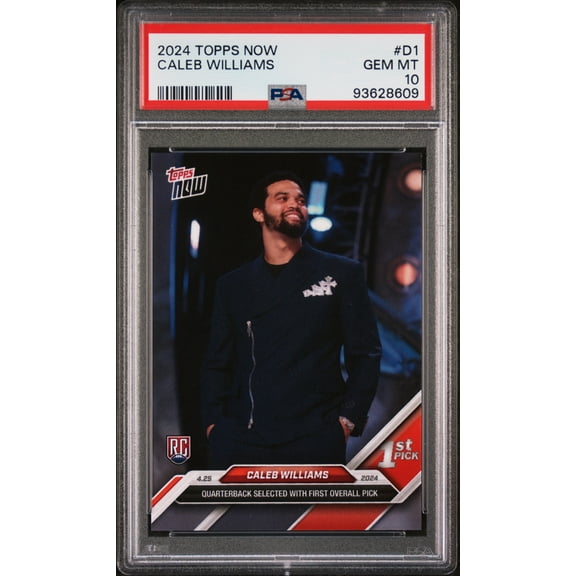 Caleb Williams 2024 Topps Now Draft Day #D1 Rookie Card PSA 10 Gem Mint
