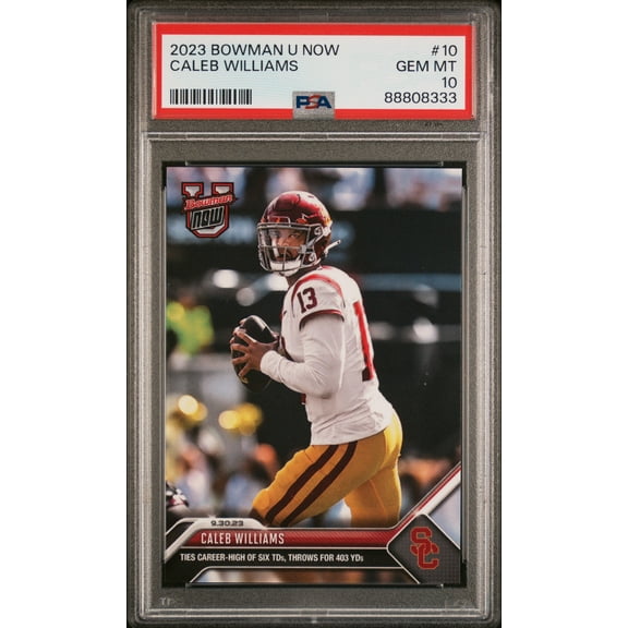 Caleb Williams USC 2023 Bowman U Now #10 PSA 10 Gem Mint