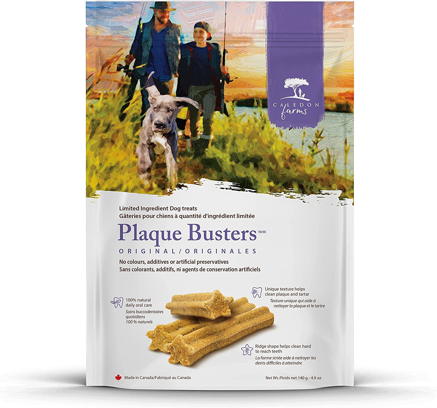 Caledon Farms Plaque Busters with Oyster Dog Treats Grain Free, Gluten