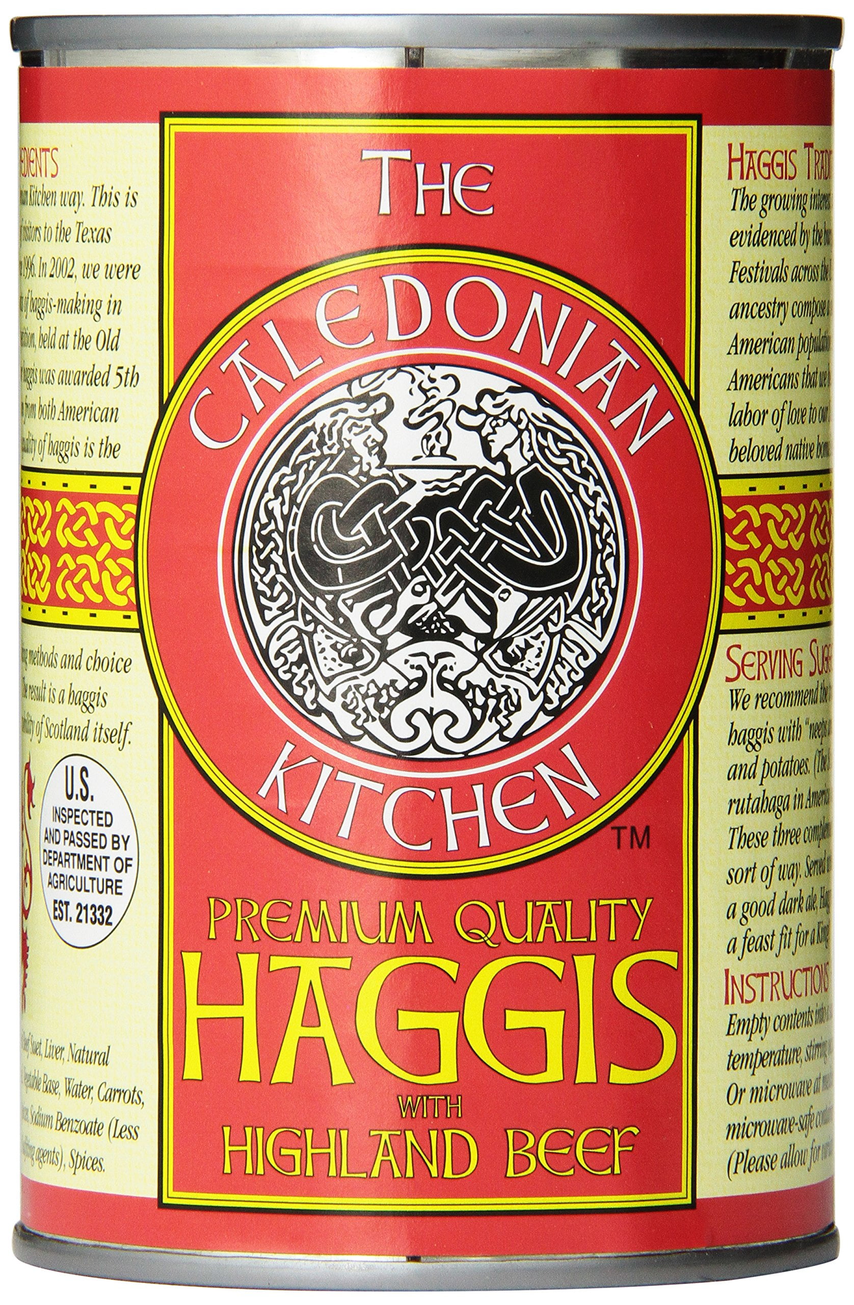 Caledonian Kitchen Haggis With JB28 Highland Beef, 14.5Ounce Cans