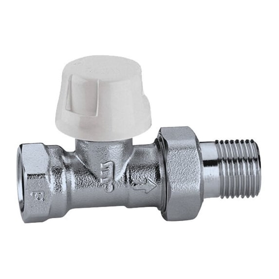 Caleffi 221500A Straight Radiator Valve Body, 3/4" Npt Connections, 40-212 F, 2.5 Cv -