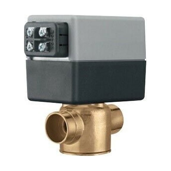 Caleffi Z55 24v NC 2 Way, 3/4" Sweat, 7.5 Cv, 2 Zone Valve Aux. Switch / Terminal Block