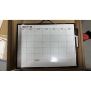 Calendar Writing Board Calendar, All-in-One Family Organizer and Chore Chart, Wall Mount, Black