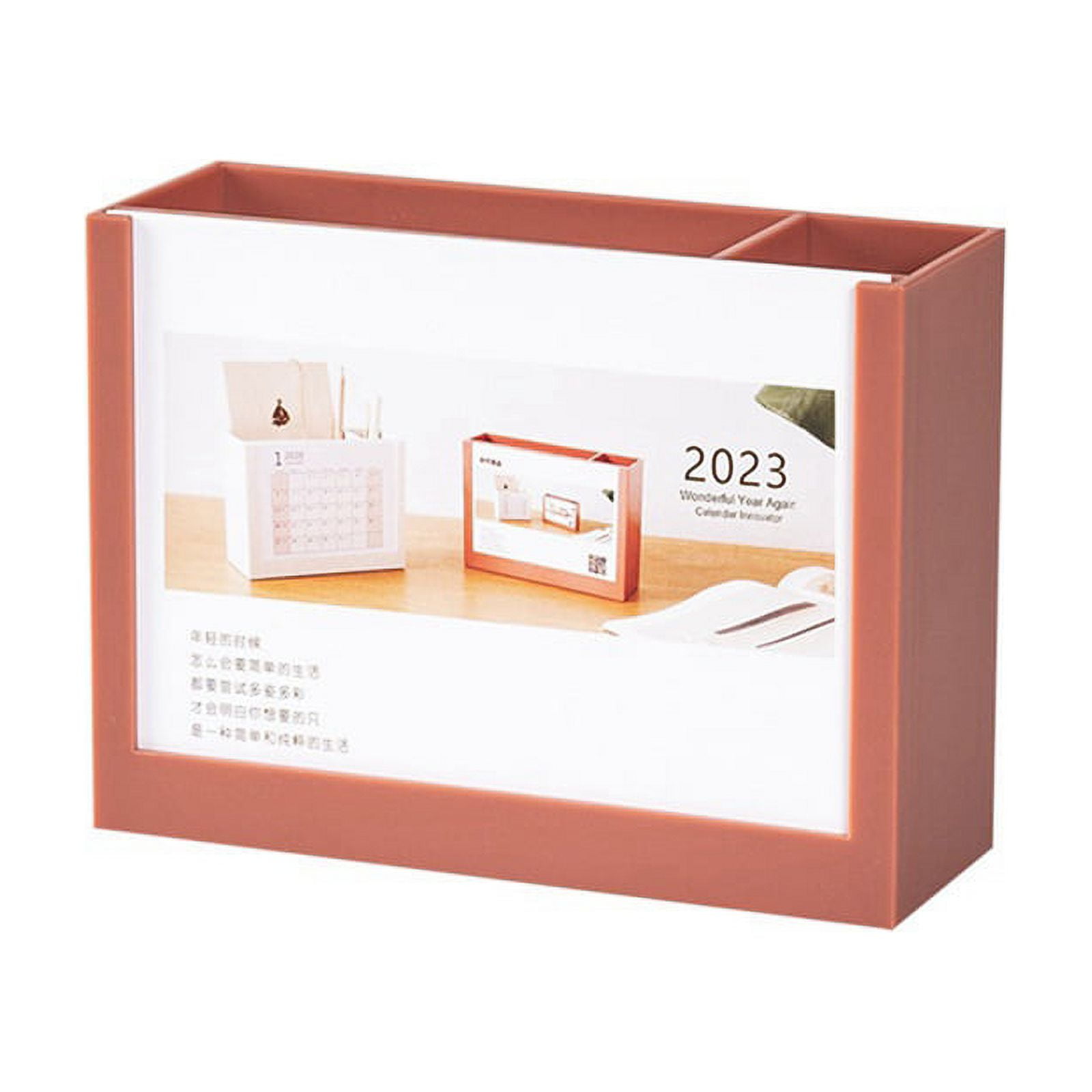 Calendar 2023 Desk Calendar Pen Holder Desktop Organizer Stationery