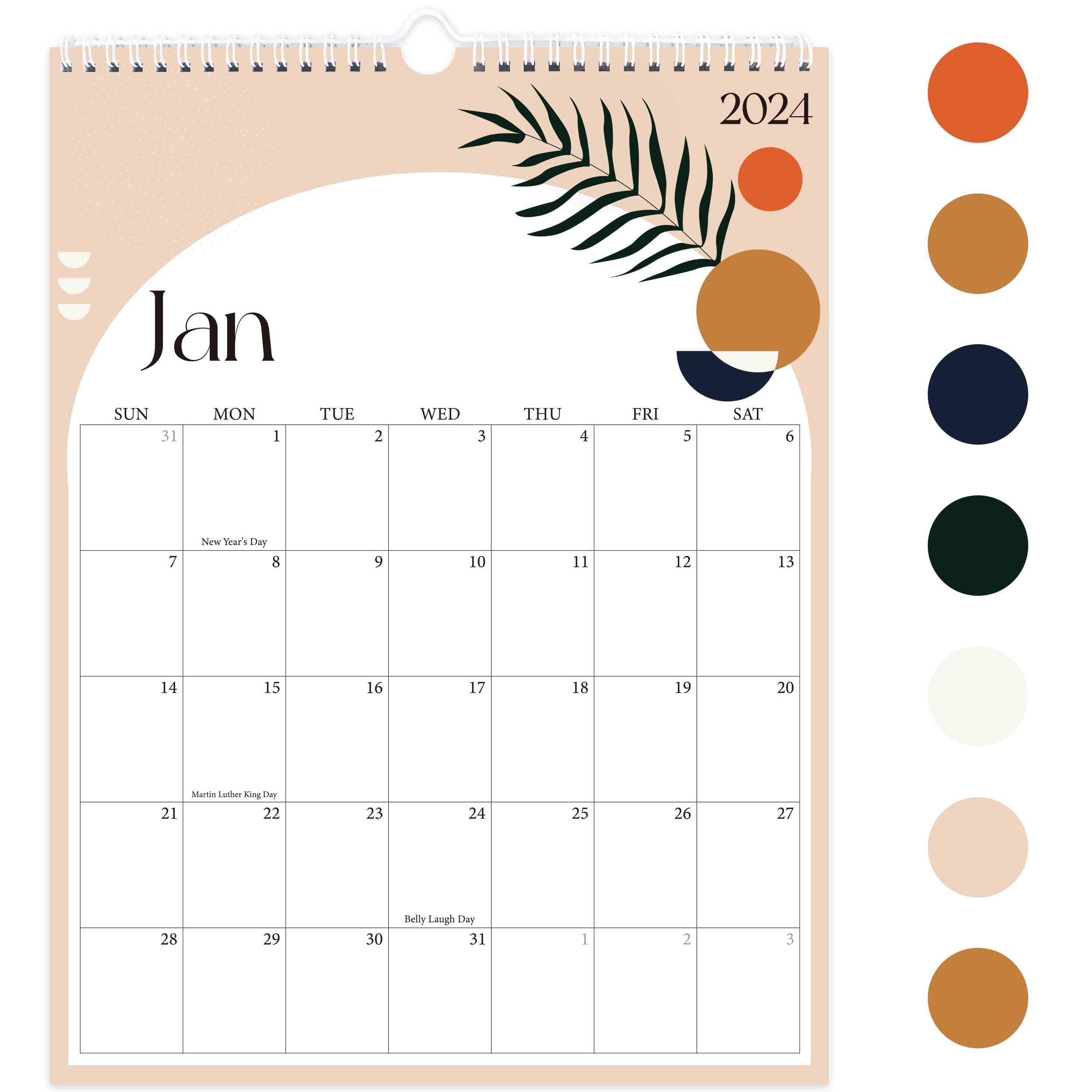 Calendar 20242025 Wall Calendar.Jan 2024June 2025.18months Monthly