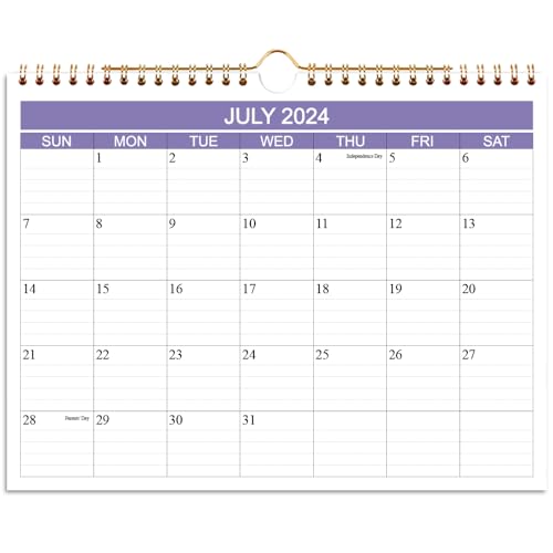 Calendar 20242025 Wall Calendar Runs from July 2024 June 2025, 12