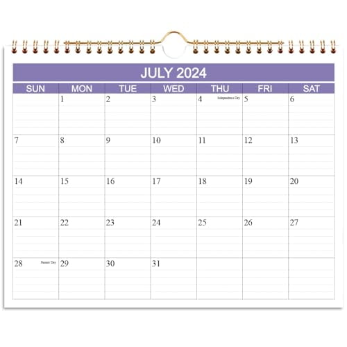 Calendar 20242025 Wall Calendar Runs from July 2024 June 2025, 12