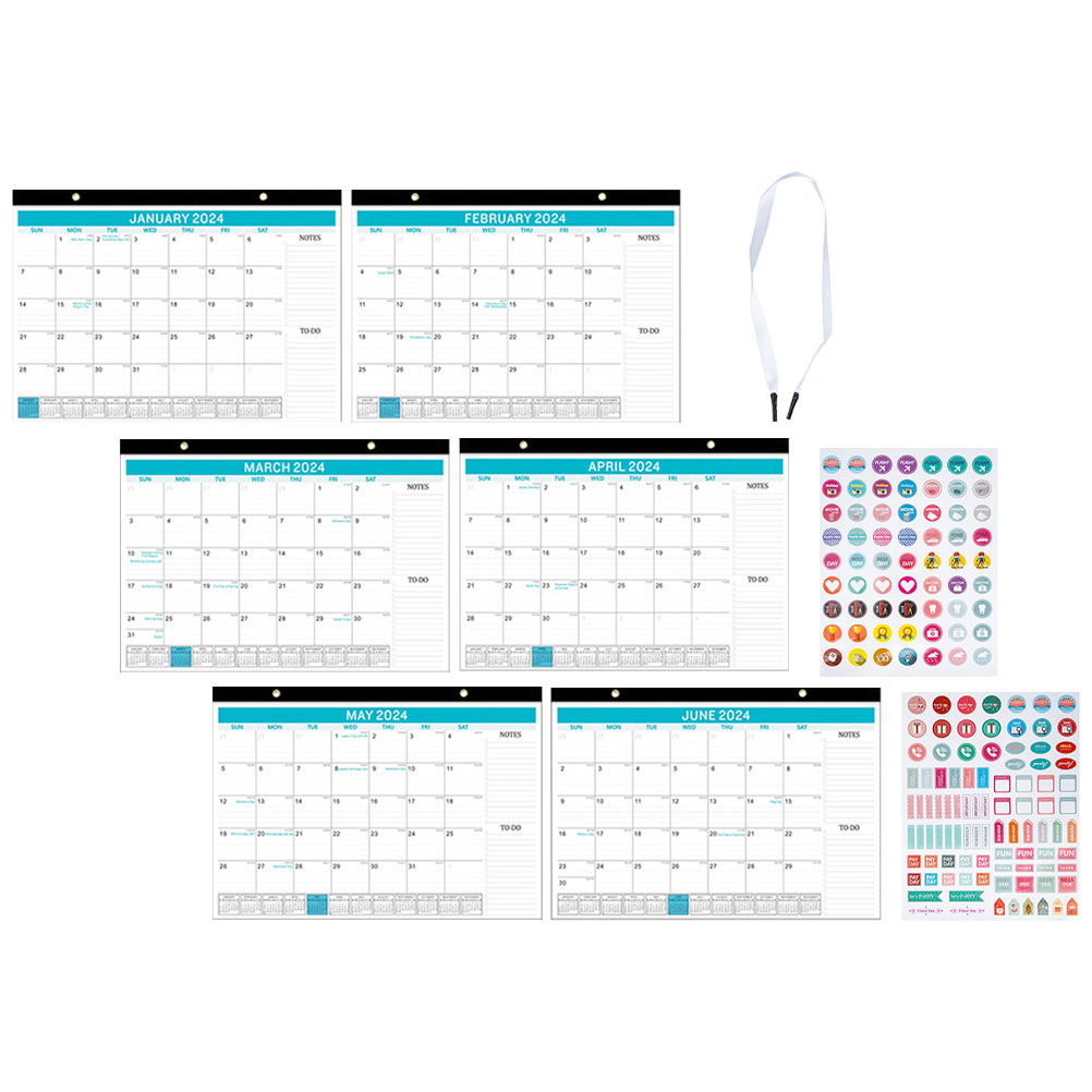 Calendar 20242025 Yearly Planner Tear off Classic Style Desk Wall