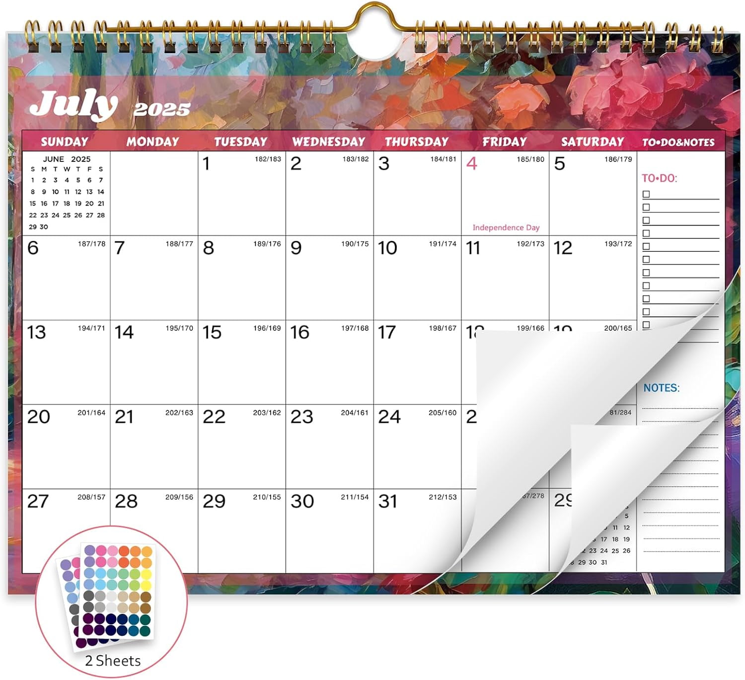 Calendar 20252026, 18 Months Wall Calendar July 2025 to Dec 2026