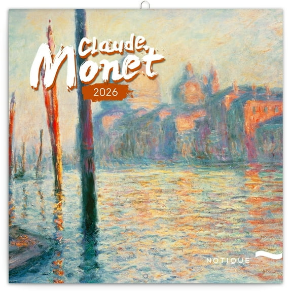 Calendar 2025-2026 Claude Monet Impressionist Wall Planner, Masterpiece Organizer, 16-Month Hanging Schedule Sep 2025Dec 2026, 12x12 in