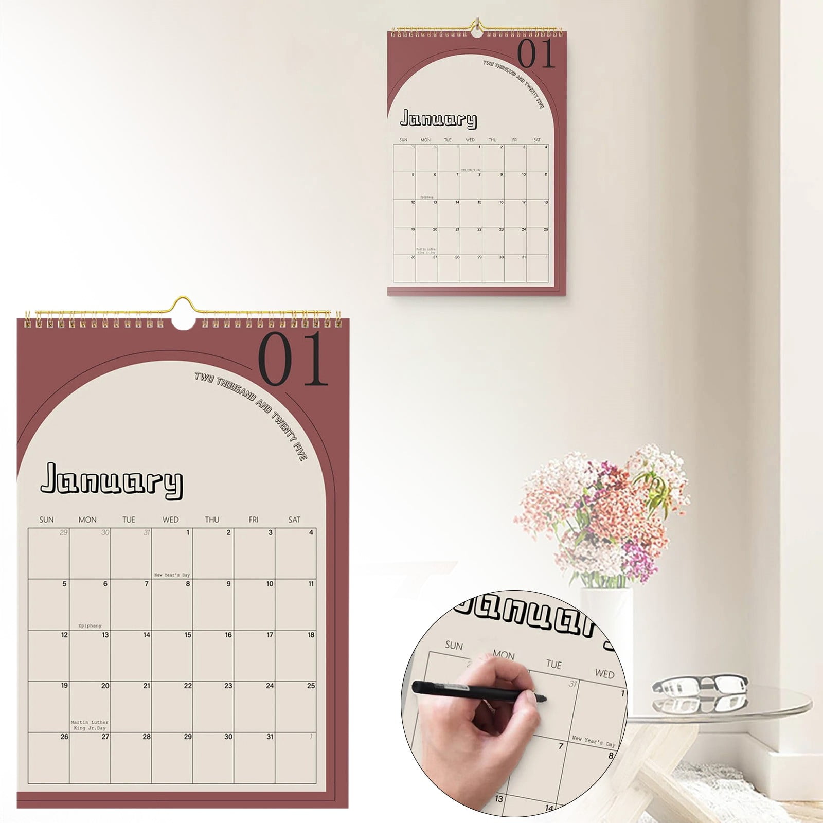 Calendar 2025 Clearance! 2025 Wall Calendar 18 Month Calendar for From