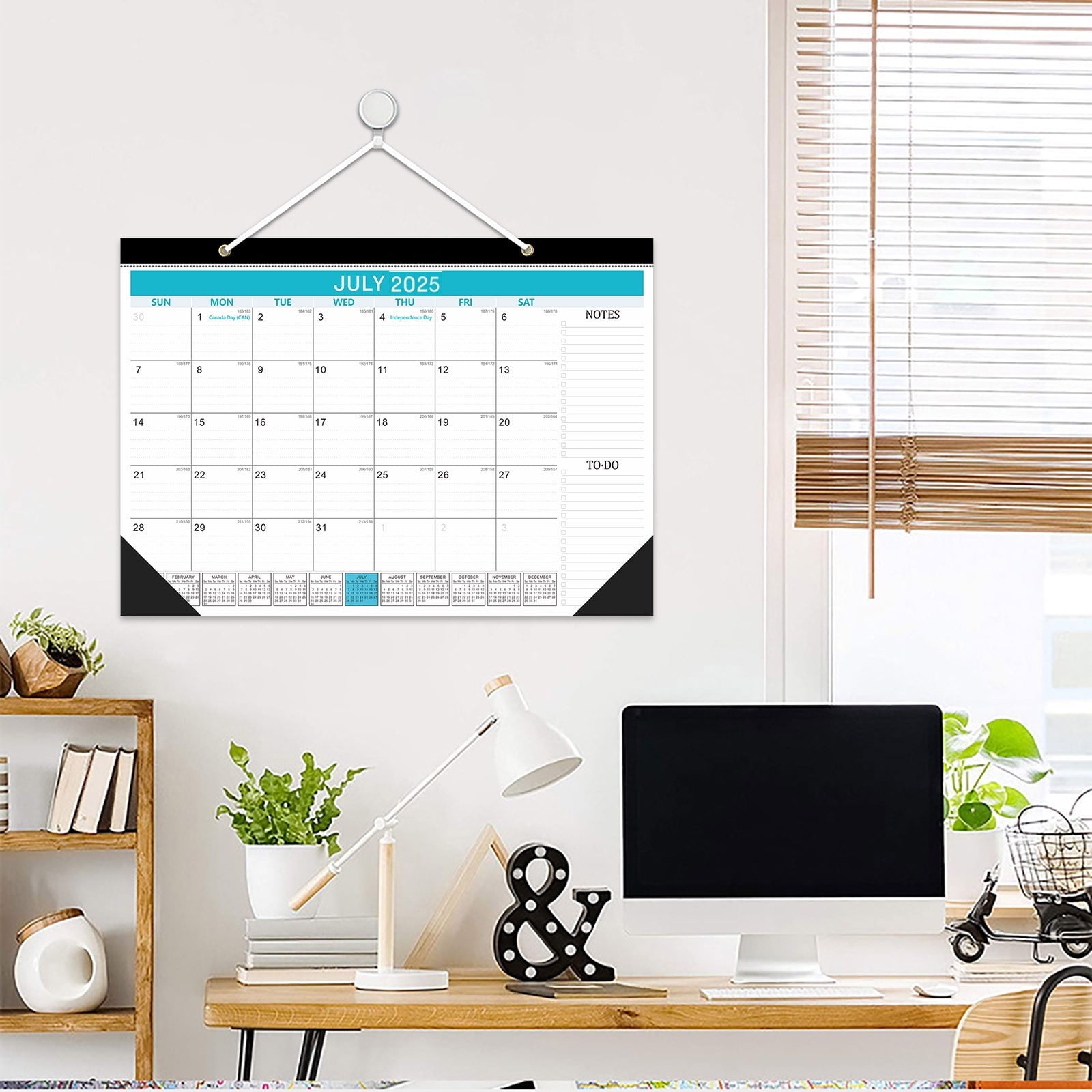 Calendar 2025 English Version 18 Month Countdown English Desktop Desk
