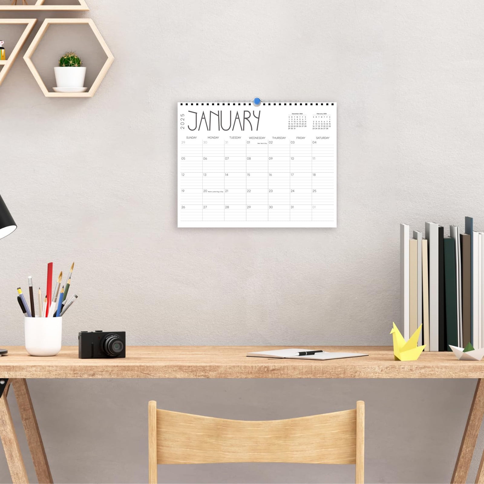 Calendar 2025 Wall Calendar English 12 Month Calendar International