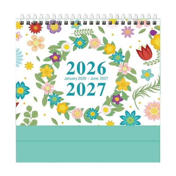 Calendar 2026-2027 18 Month Jan. 2026 to Jun. 2027 Large Thickening To-do & Notes Calendar Monthly Planner Floral Design