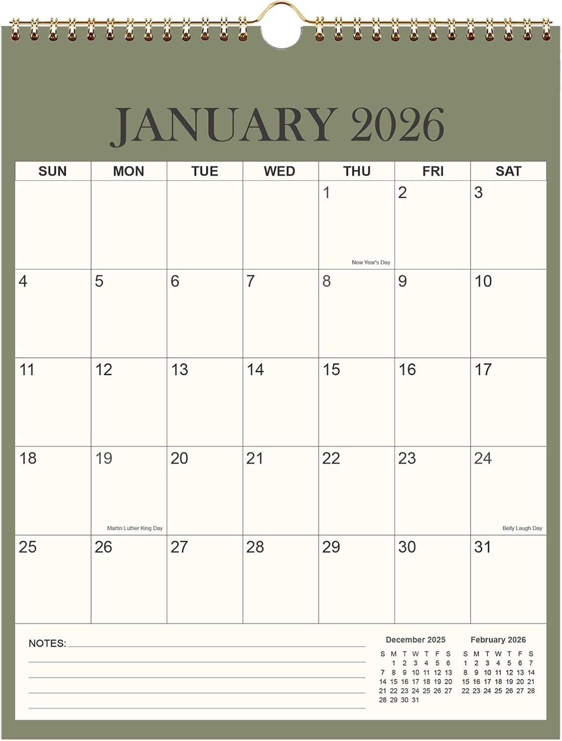 Calendar 2026-2027 - 18 Months Wall Calendar from January 2026 - June ...