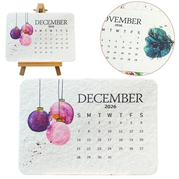 Calendar 2026 Seed Calendar 2026 Plantable Wildflower Pages Sustainable Green Living Home Decor For Nature Lovers