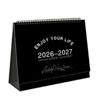 Calendar 2026, Small Desk Calendar 2026-2027 - Standing Flip Desk Calendars 2026, 18 Months Stand Up Calendars from Jan 2026 to June 2027, Retro Desktop Calendar Planner for Home, School, Office