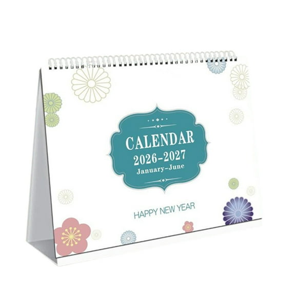 Calendar 2026, Small Desk Calendar 2026-2027 - Standing Flip Desk Calendars 2026, 18 Months Stand Up Calendars from Jan 2026 to June 2027, Retro Desktop Calendar Planner for Home, School, Office