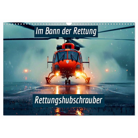 Calendar 2027 US Version Under the spell of rescue - rescue helicopters (Wall Calendar 2027 17" 12" landscape), CALVENDO 12 Month Wall Calendar