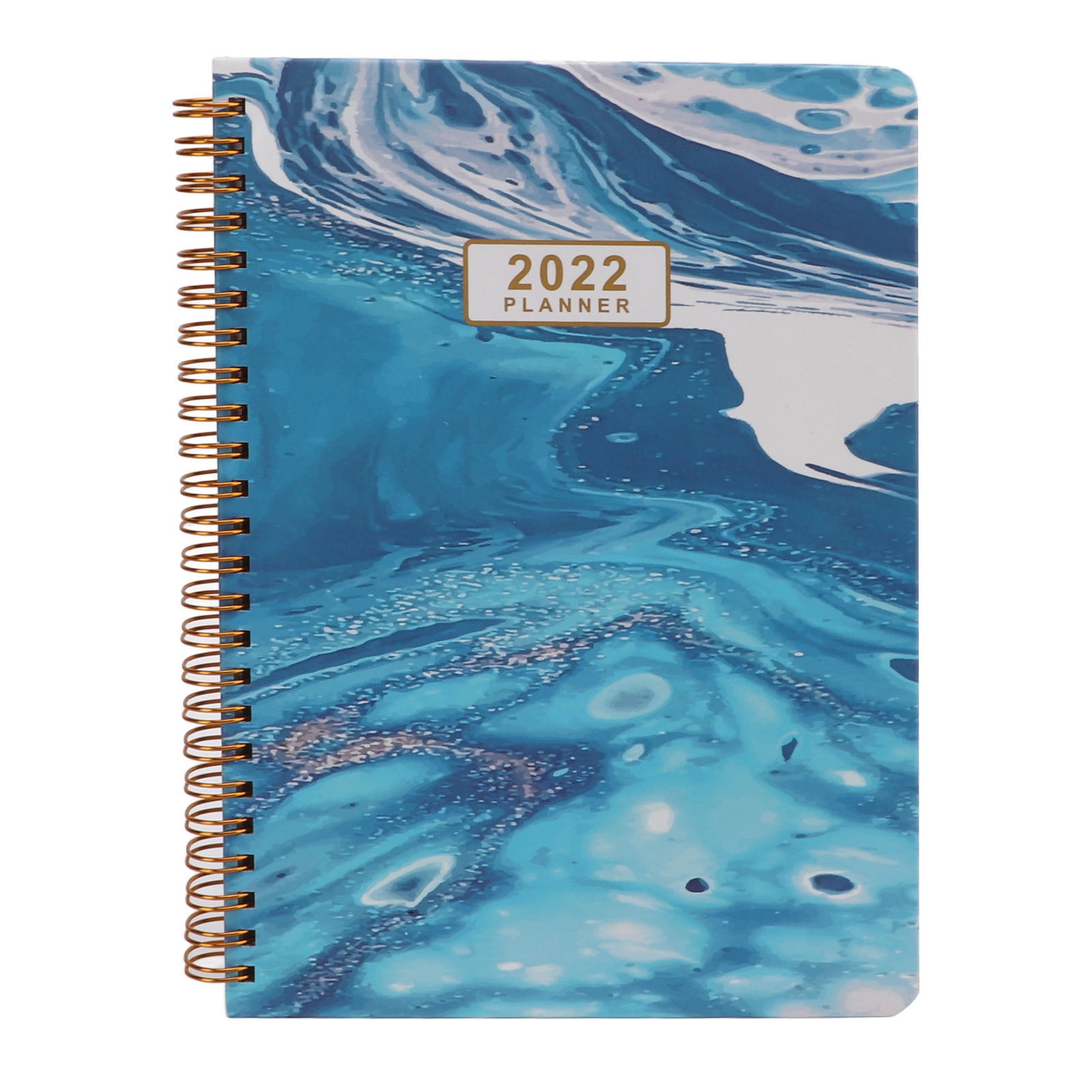 Calendar Book A5 Thicken 2022 Years Golden Coil Monthly Weekly Planner