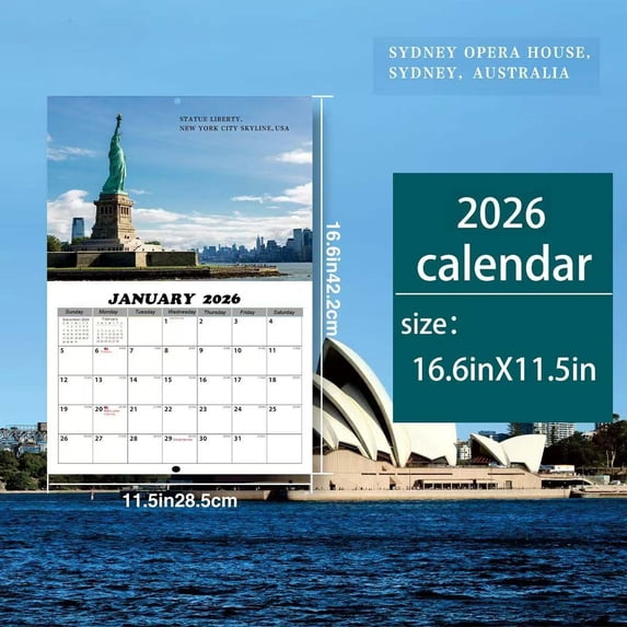 Calendar Book Wall Calendar 2 Year Wall Planner Monthly Calendar 2026 ...