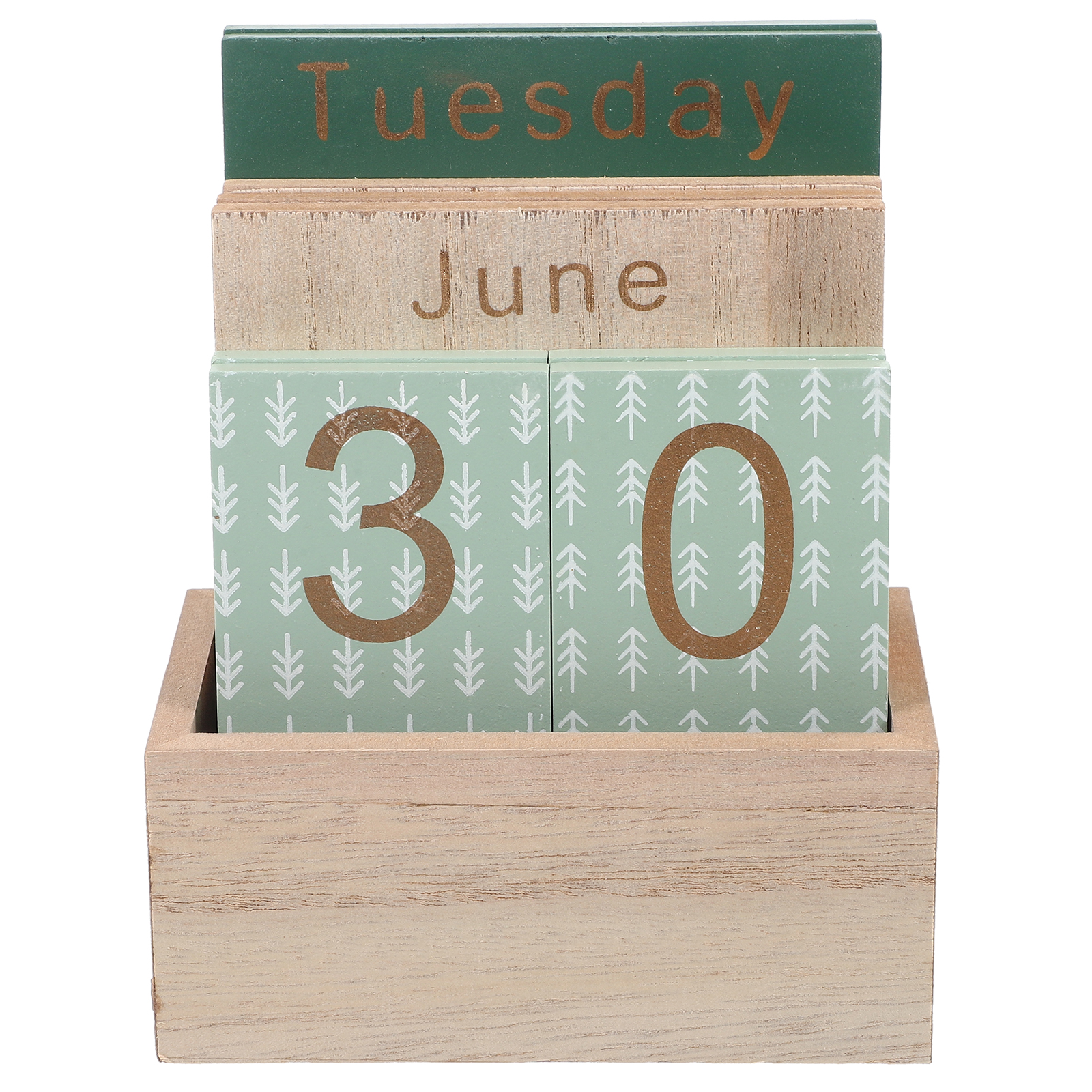 Calendar Calendars Wooden Display Standing Desk Rustic Vintage Reusable