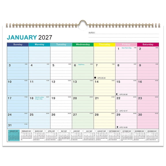 Calendar Countdown Schedule Wall Calendar 18 Months Simplified Desktop Calendar 27.1-28.6 Year