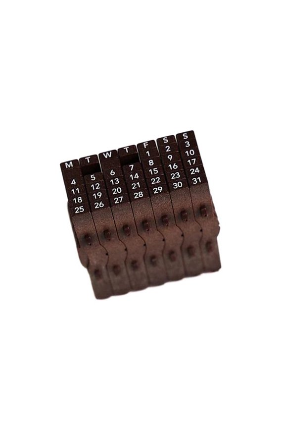 Calendar Date Stamp with Easy Roll Date Adjustment for Office Organization