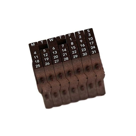 Calendar Date Stamp with Easy Roll Date Adjustment for Office Organization