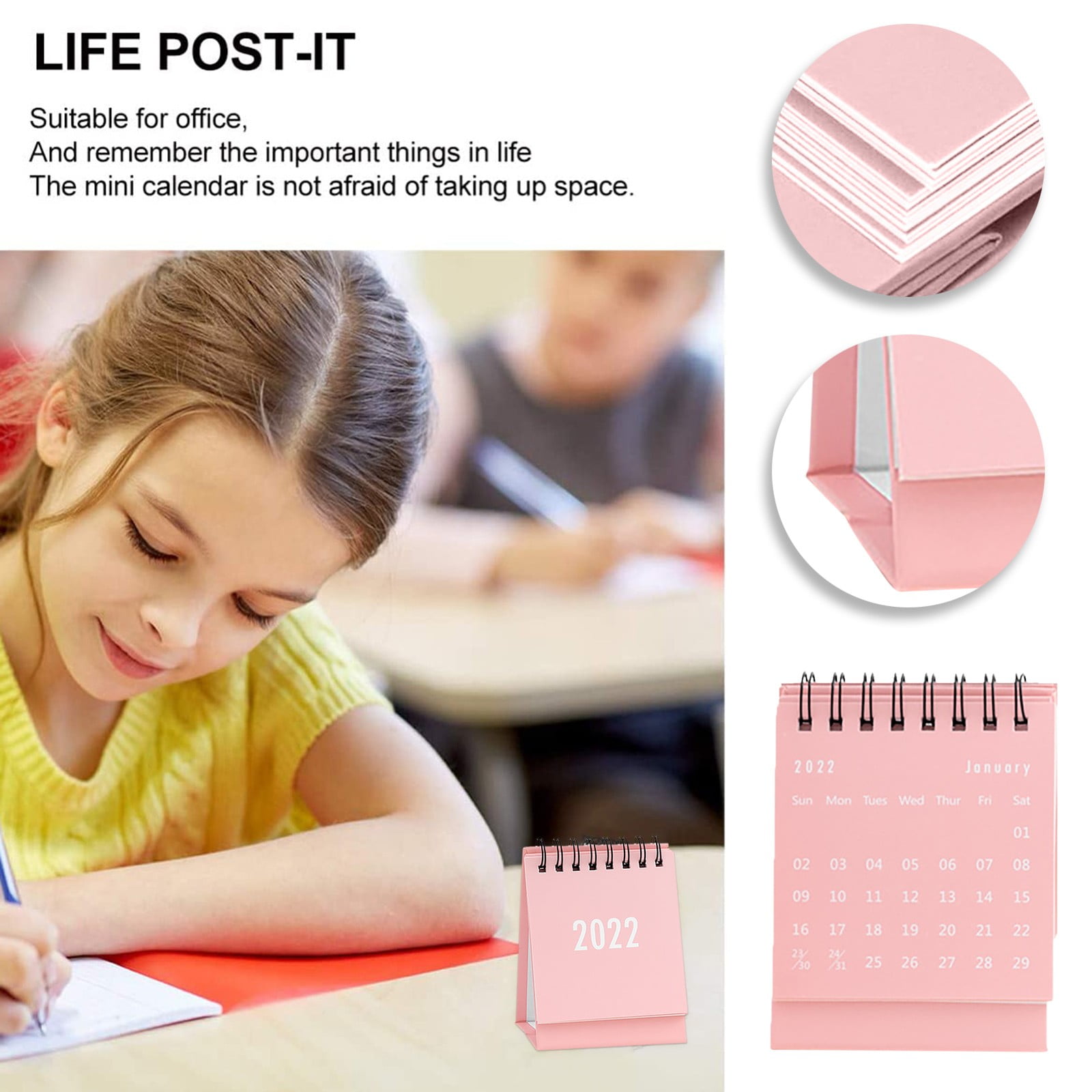 Calendar English Mini Desktop Fresh And Portable Pendulums Calendar