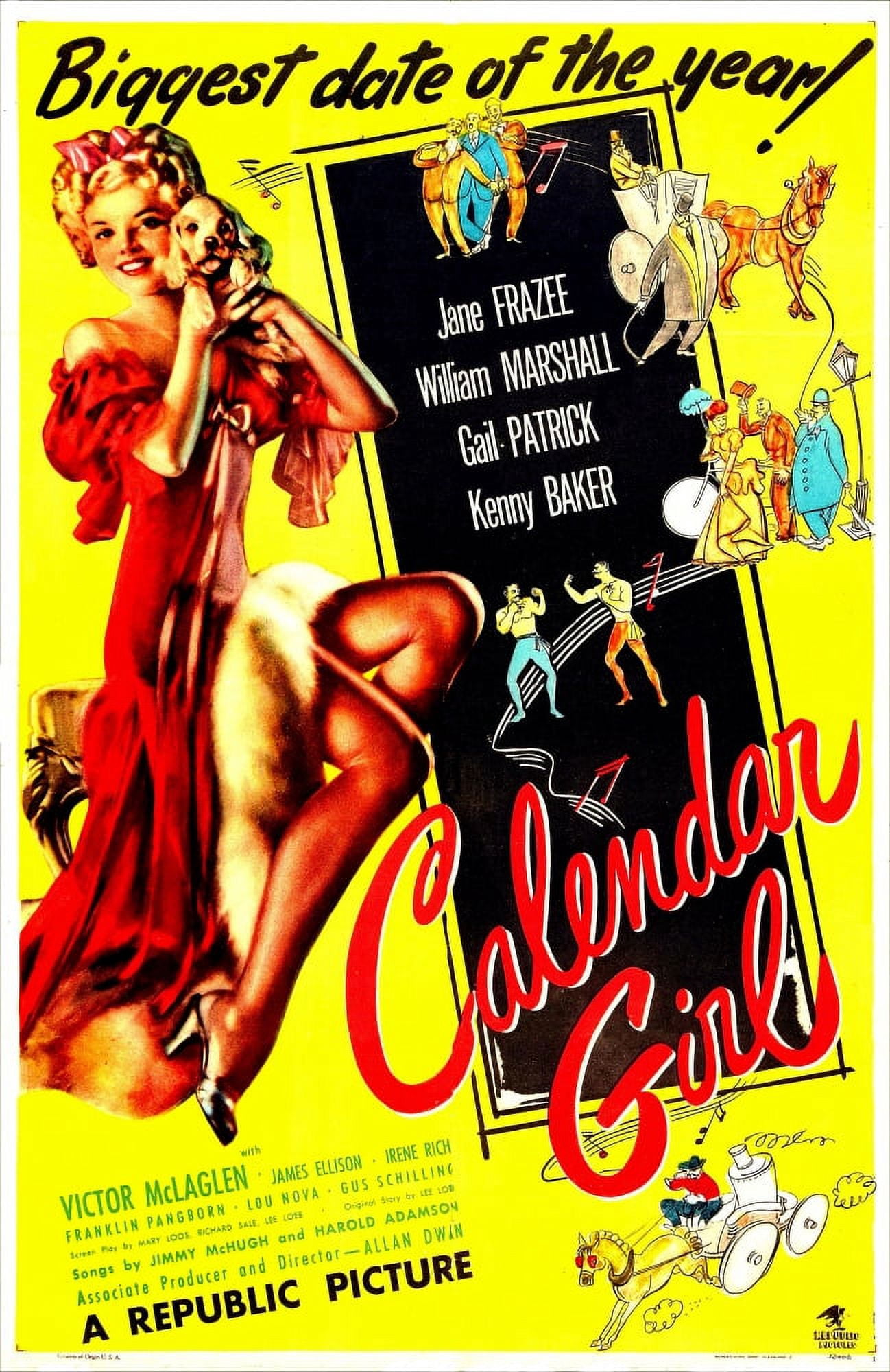 Calendar Girl U Canvas Art -  (11 x 17)