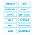thumbnail image 1 of Calendar Month Magnets (Non-Abbreviated) by DCM Solutions (Cyan Inverted), 1 of 2