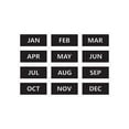 thumbnail image 1 of Calendar Month Magnets by DCM Solutions (Black), 1 of 2