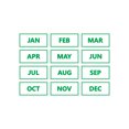 thumbnail image 1 of Calendar Month Magnets by DCM Solutions (Green Inverted), 1 of 2