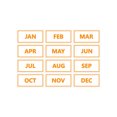 thumbnail image 1 of Calendar Month Magnets by DCM Solutions (Orange Inverted), 1 of 2