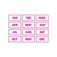 thumbnail image 1 of Calendar Month Magnets by DCM Solutions (Pink Inverted), 1 of 2