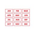 thumbnail image 1 of Calendar Month Magnets by DCM Solutions (Red Inverted), 1 of 2
