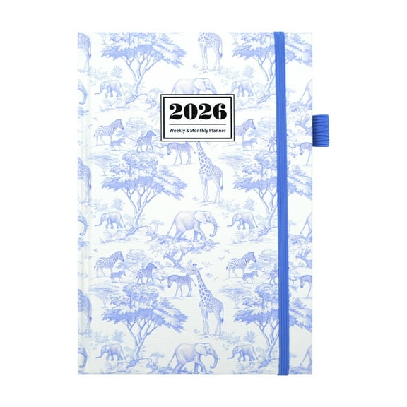 Calendar New Year2026-2027 Weekly Monthly Planner, Premium Hardcover Organizer With Elegant Alphabet Lettering, All-In-One Efficiency Tool For Work Study And Personal Goal Management